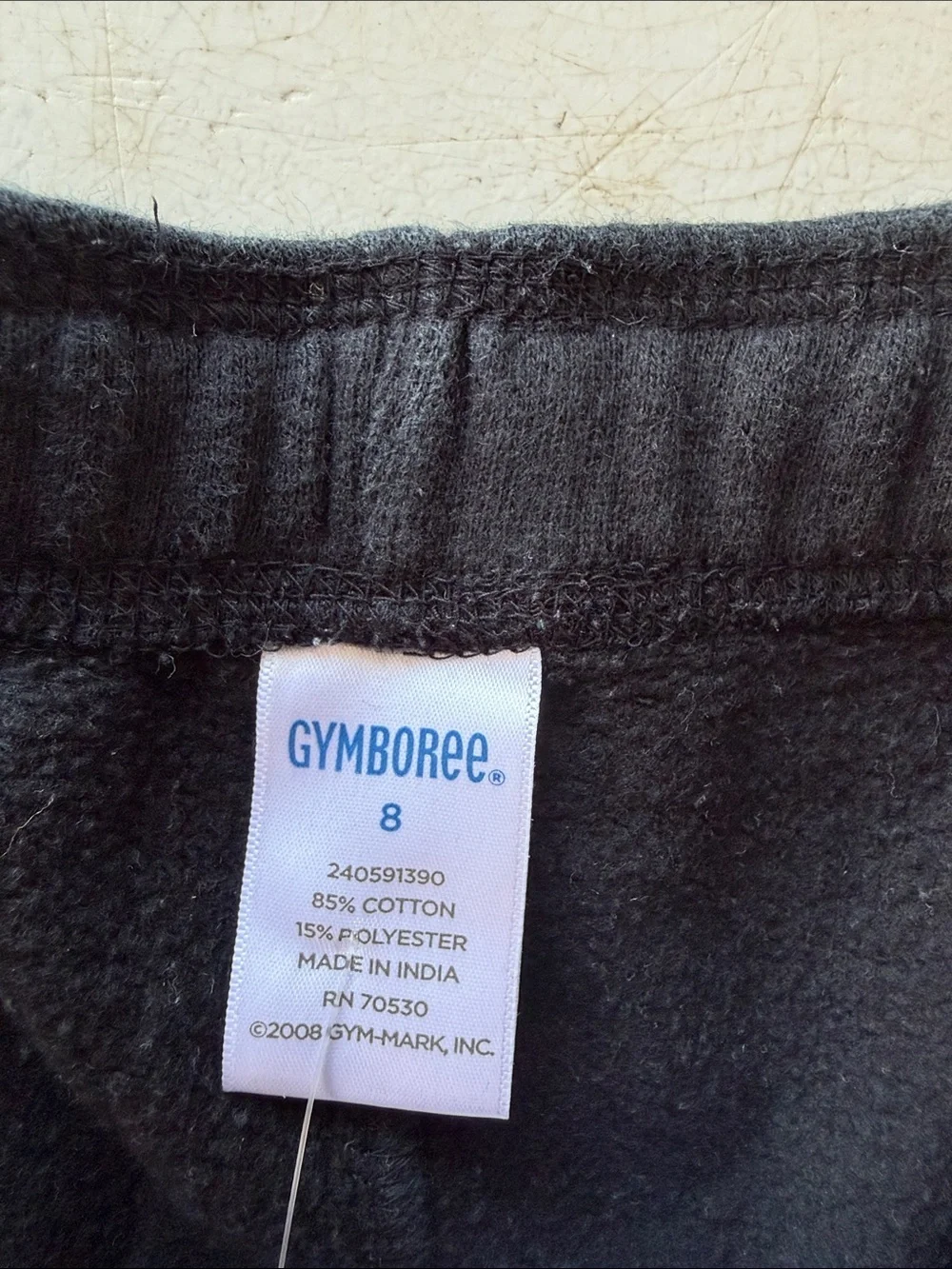 Gymboree Black Sweatpants with White Side Stripes
